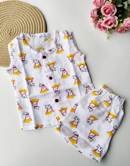Muslin Sleeveless Co Ord Set - SB Bunny