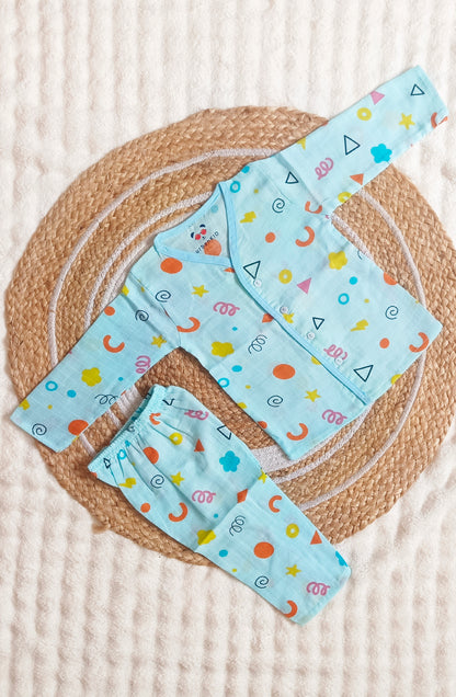 Colored Muslin Night Suits (6 - 12 M)