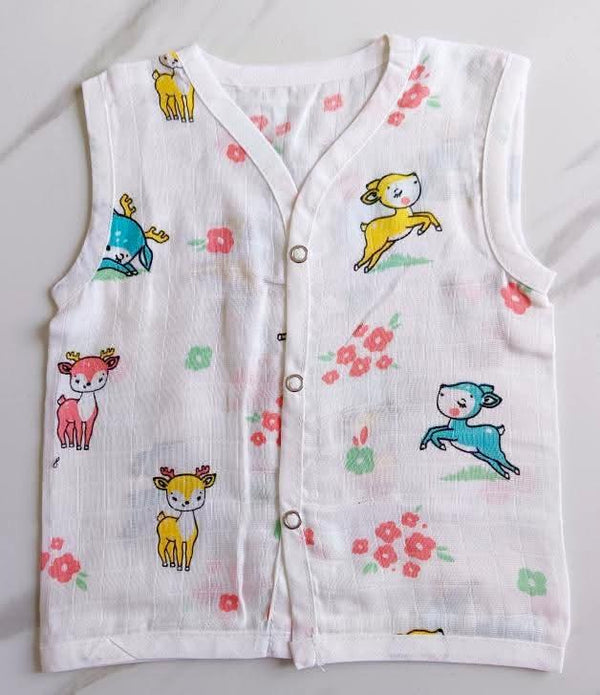 Muslin Button Jablas - Deer