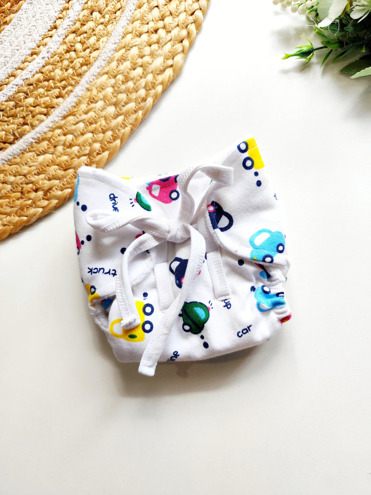 Car Print dry feel Nappy