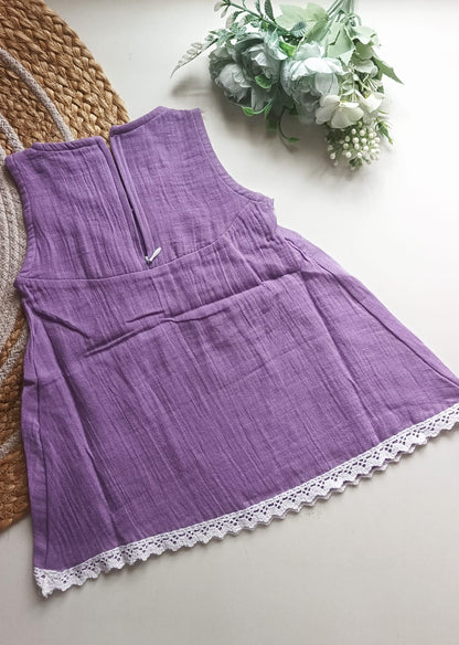 Muslin Zip Frocks - Lavender