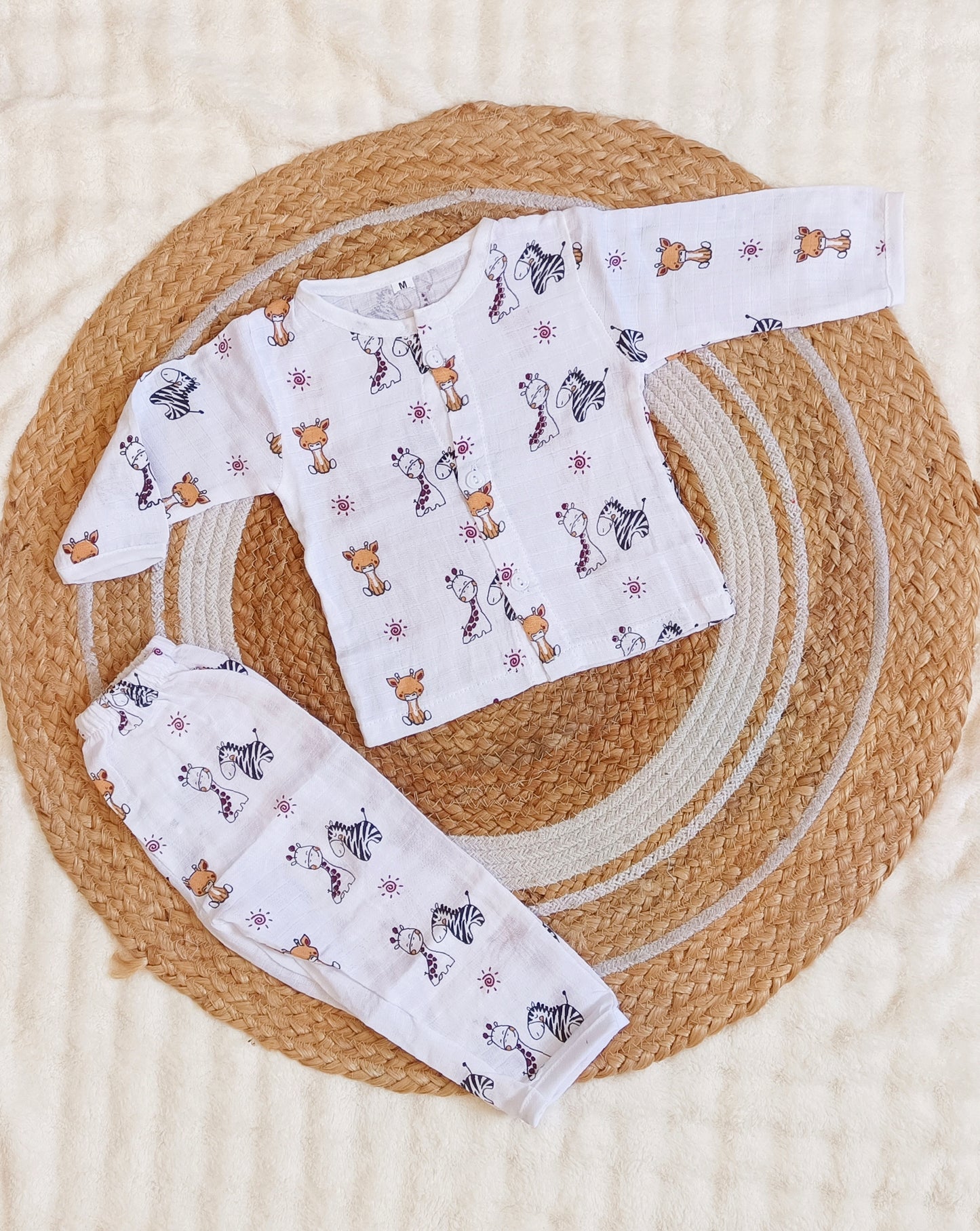 Muslin Night Suits - Zebra