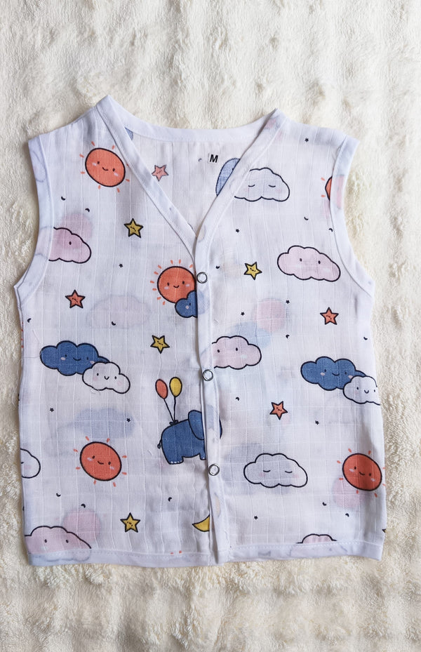 Muslin Button Jablas - Elephant