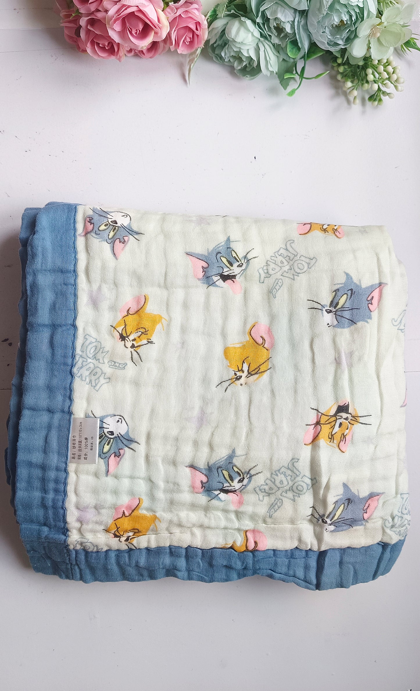 Crinkled Muslin Blankets - Colored (6 Layered)