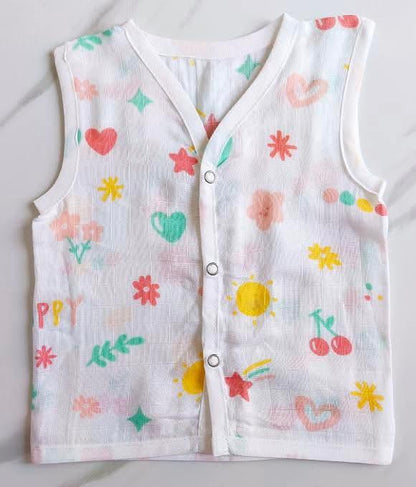 Muslin Button Jablas - Happy
