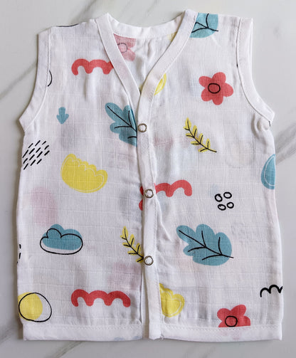 Muslin Button Jablas - Beans