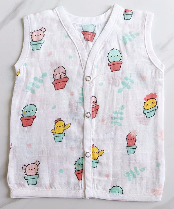 Muslin Button Jablas - Cactus