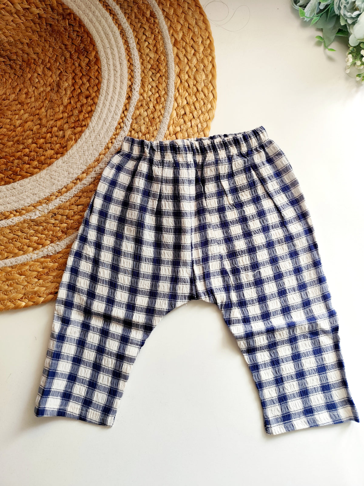 Cotton Co ord Sets- Blue & White Gingham Check