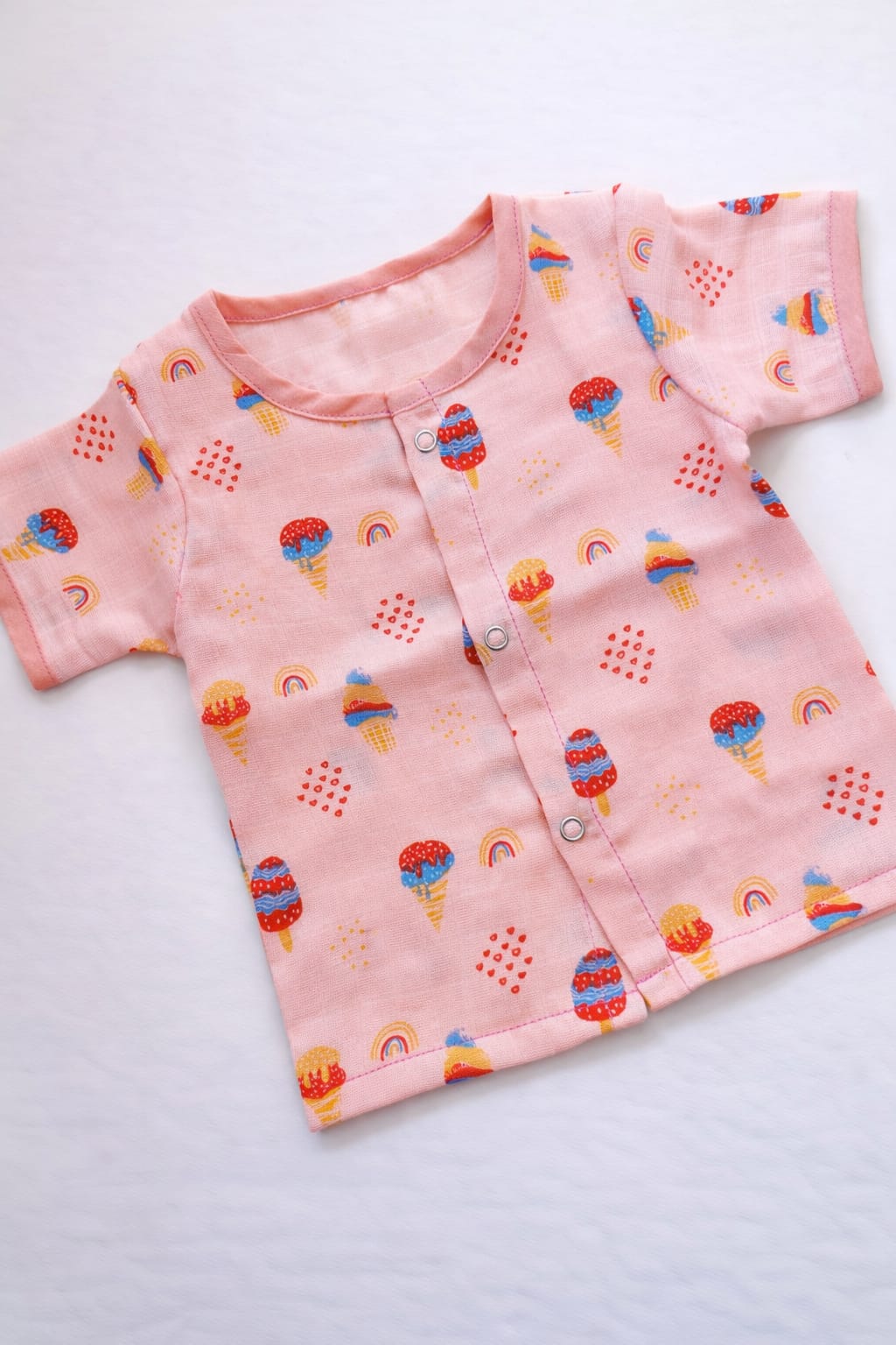 Muslin Half Sleeve Jablas ( 0 - 3 M) - Ice-cream