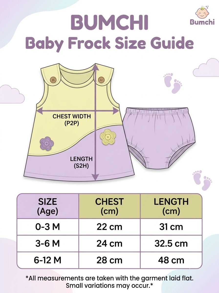 Shoulder Button Frocks Set- Pastel Yellow and Lavender Colorblock