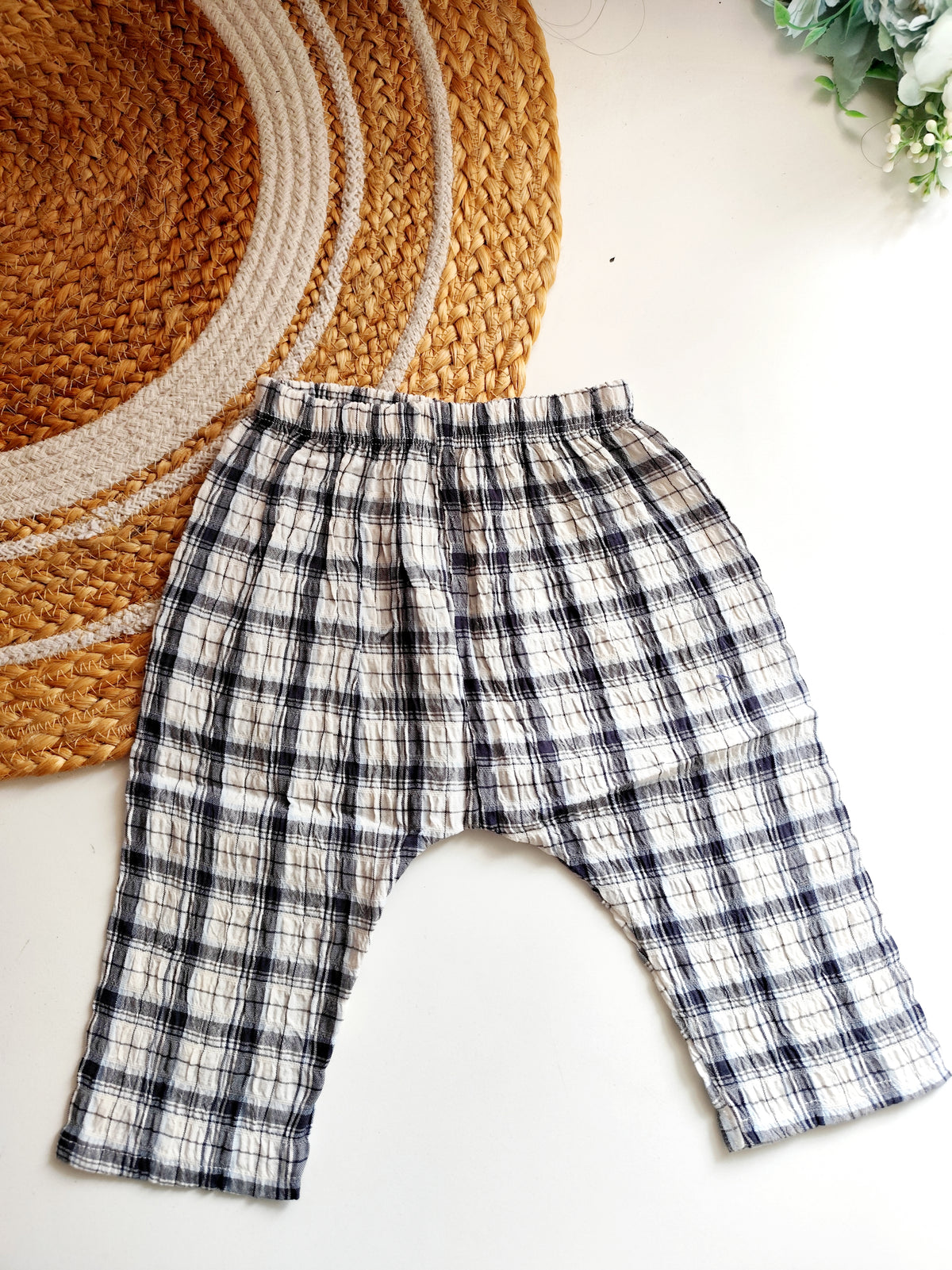 Cotton Co ord Sets- Black and White Plaid