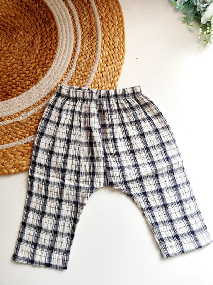 Cotton Co ord Sets- Black and White Plaid