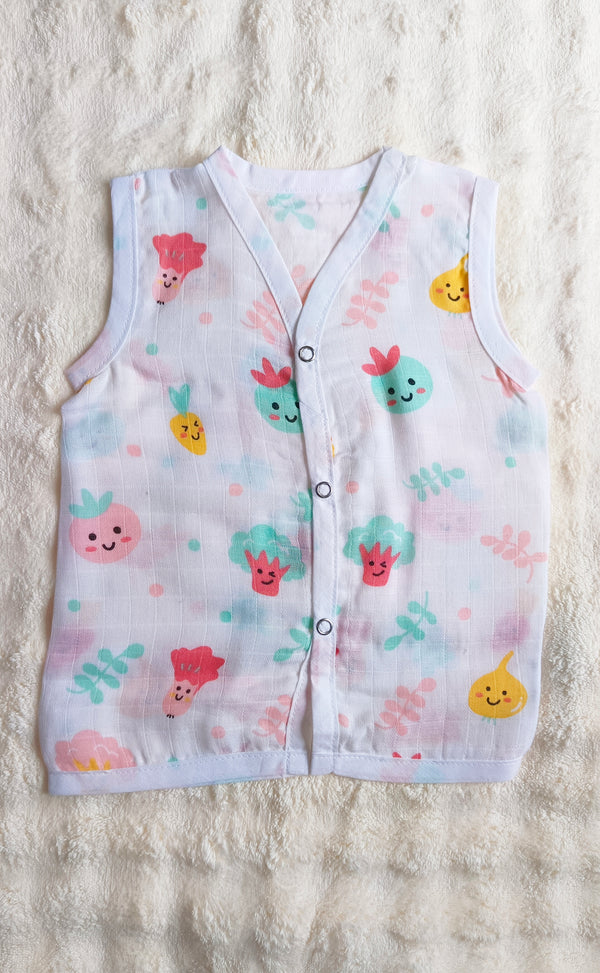 Muslin button jablas "VEGETABLES"