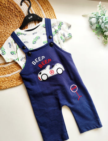 Beep Beep Dungaree Set