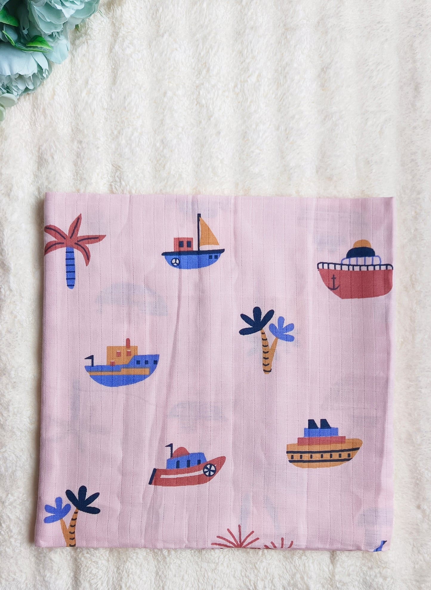 Coloured Muslin Towel/Swaddle