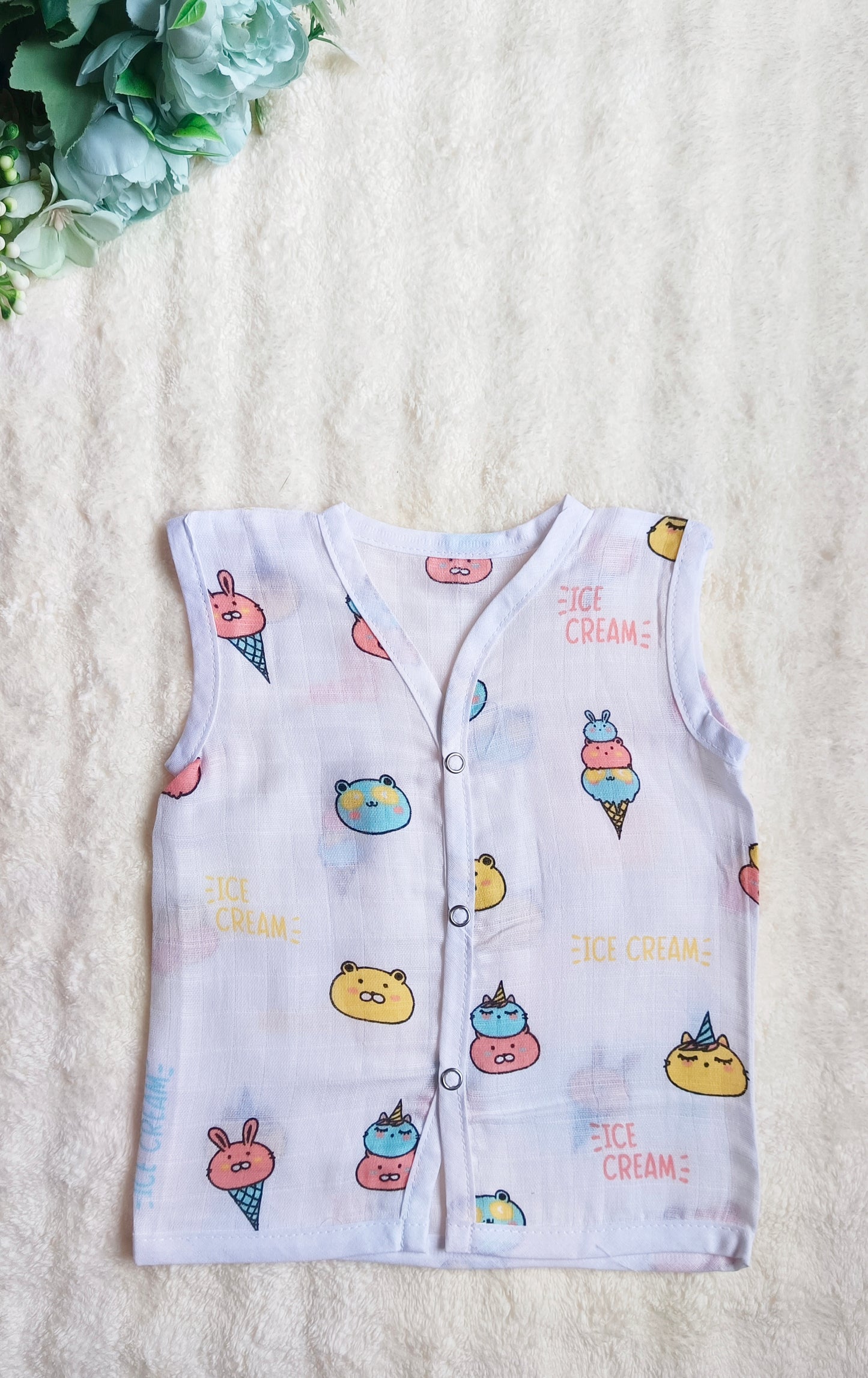 Muslin Button Jablas - Ice-cream Cone