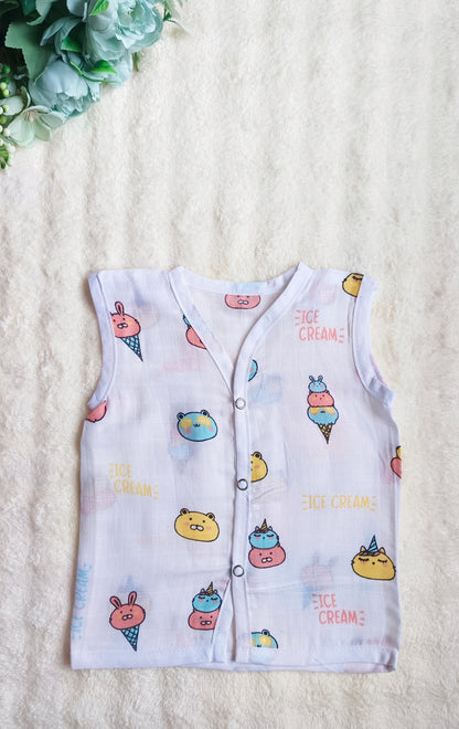 Muslin Button Jablas - Ice-cream Cone