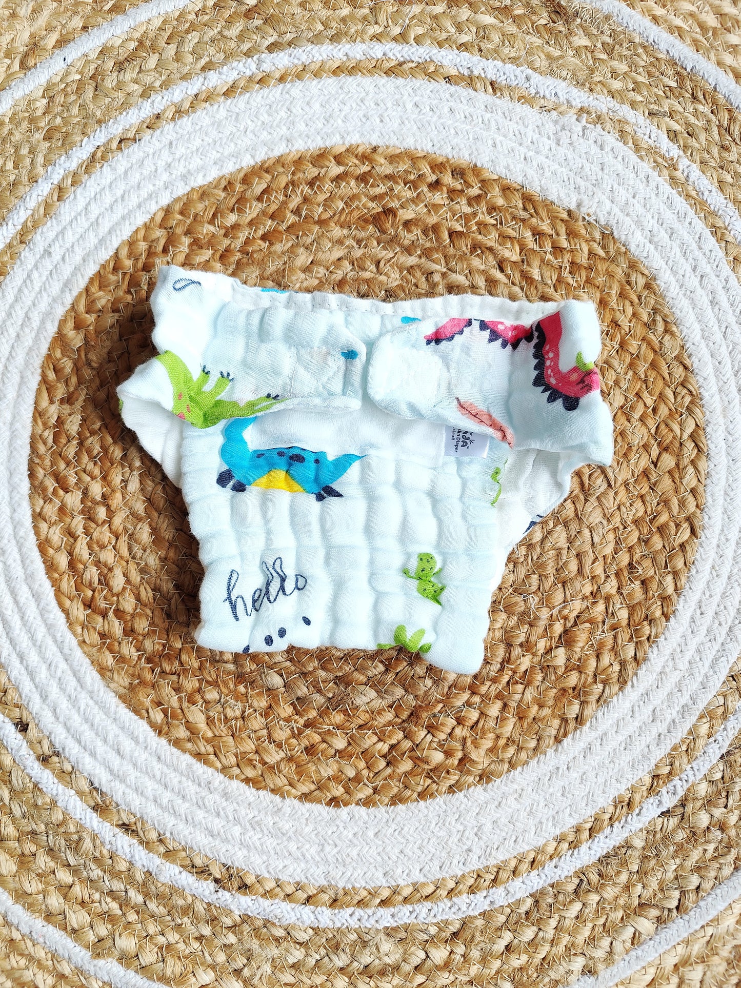 Colored Muslin Crinkled Nappies