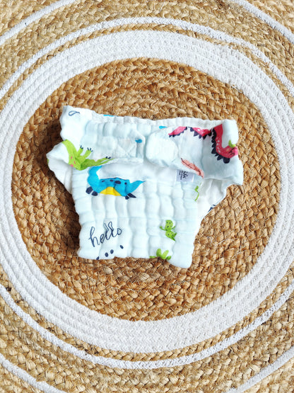 Colored Muslin Crinkled Nappies