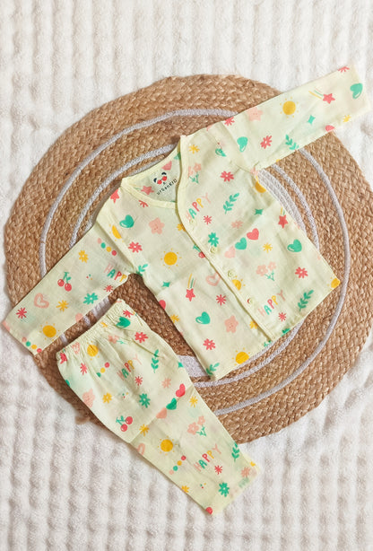 Colored Muslin Night Suits (6 - 12 M)