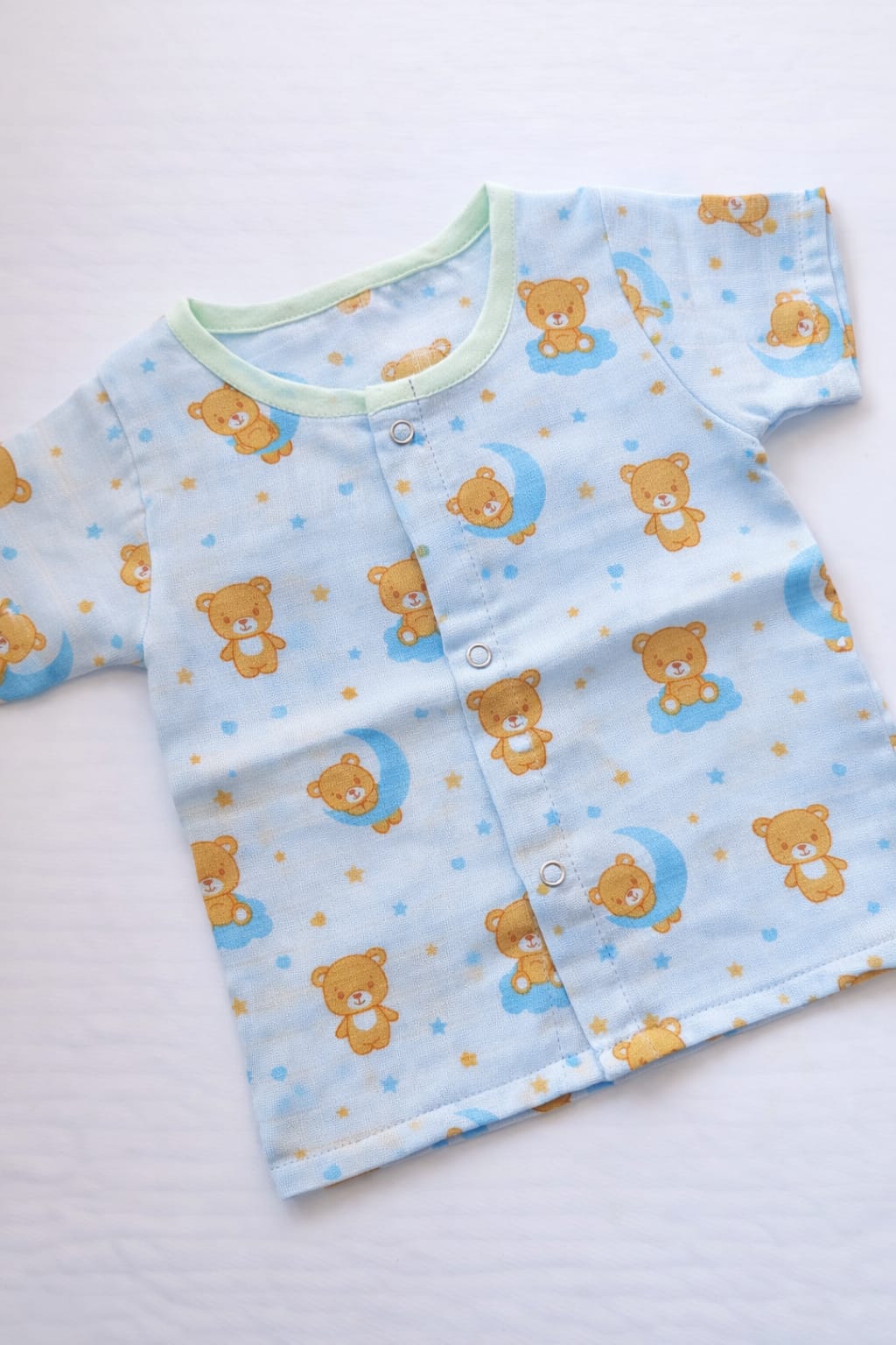 Muslin Half Sleeve Jablas ( 0 - 3 M) - Teddy Bear