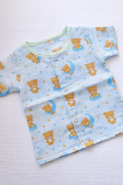 Muslin Half Sleeve Jablas ( 0 - 3 M) - Teddy Bear