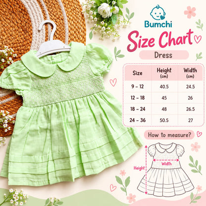 Ethnic Muslin Frocks- Mint Green