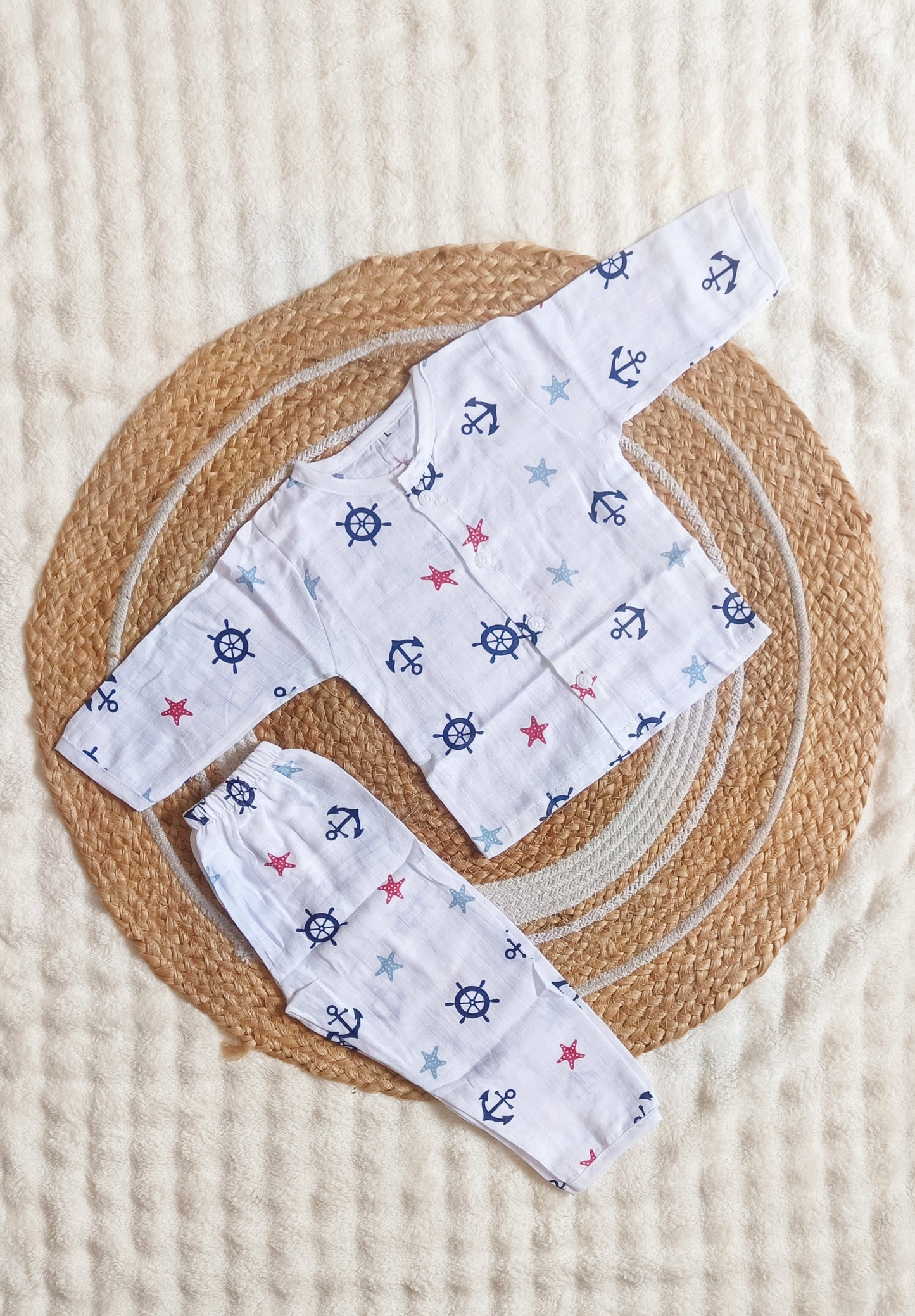 Muslin Night Suit - Navigator