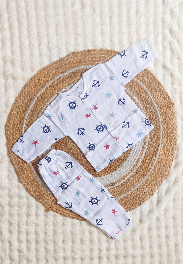 Muslin Night Suit - Navigator