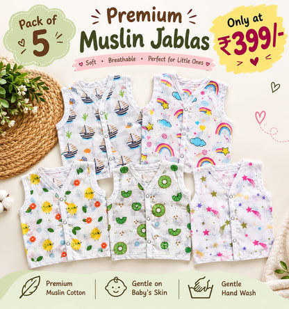 Muslin Jablas - Pack Of Five Premium Jablas