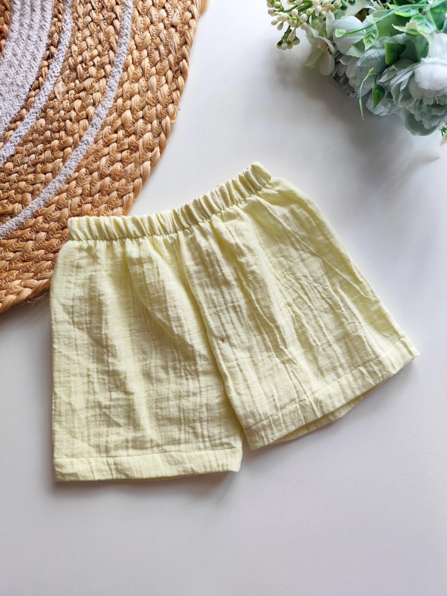 Muslin Trousers - Lime Green