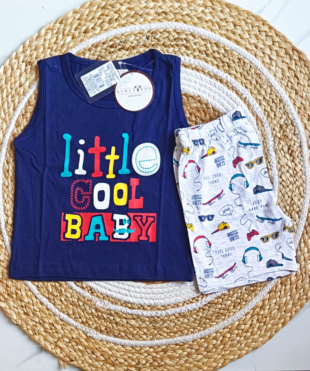 Boys Tiger Print Top & Bottom Set