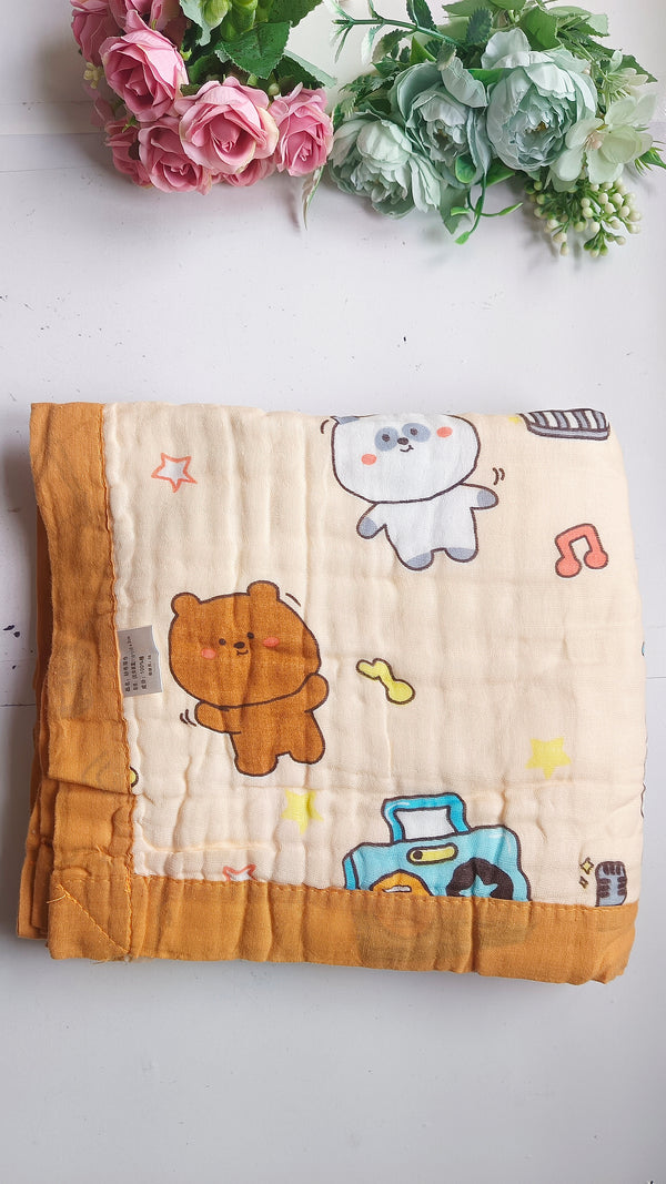 Crinkled Muslin Blankets - Colored (6 Layered)