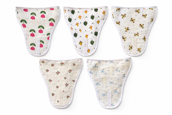 Double Gauze White Muslin Nappy (Random Prints)