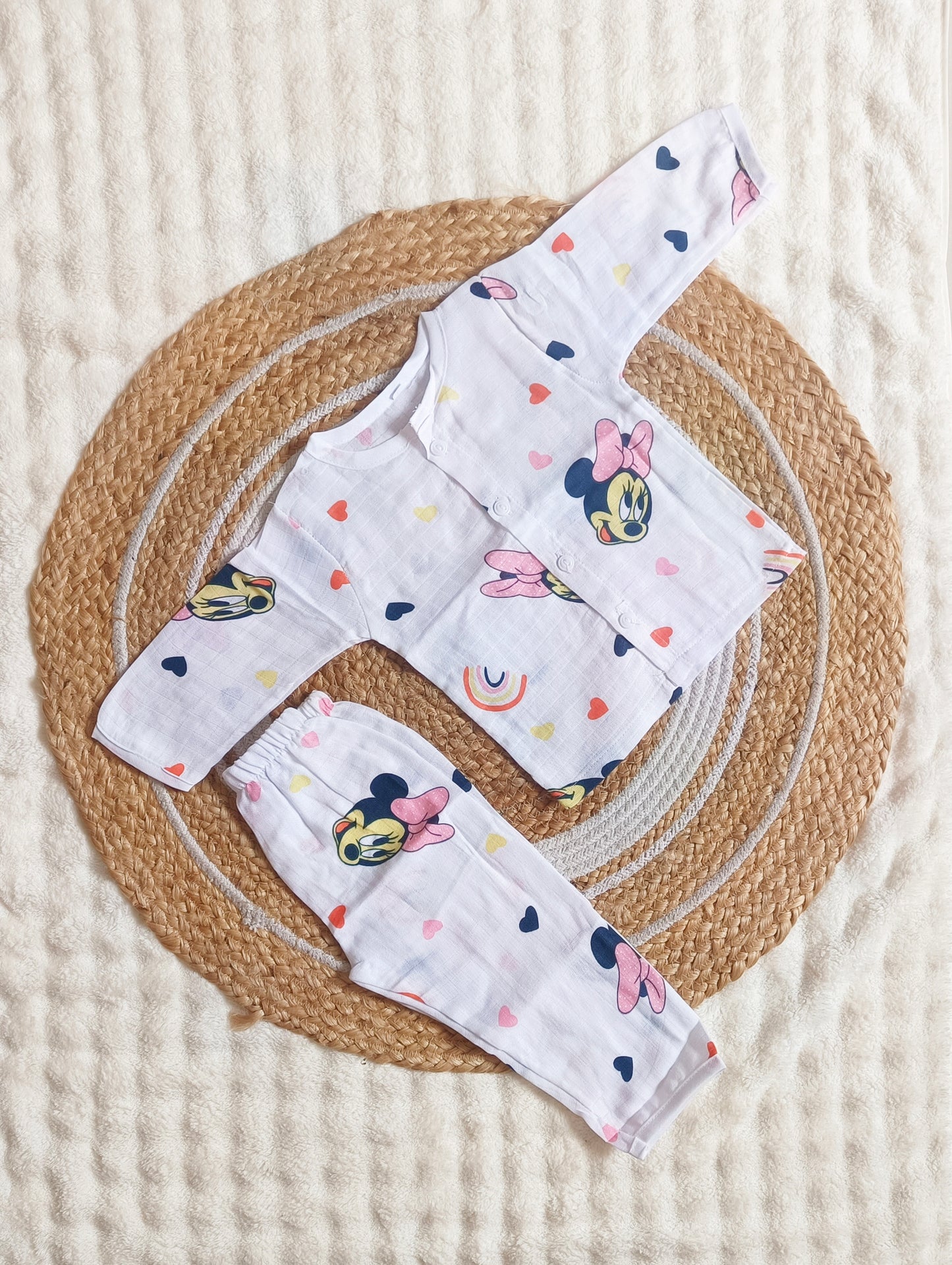 Muslin Night Suit - Mickey Mouse