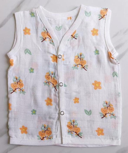 Muslin Button Jablas - Apricot