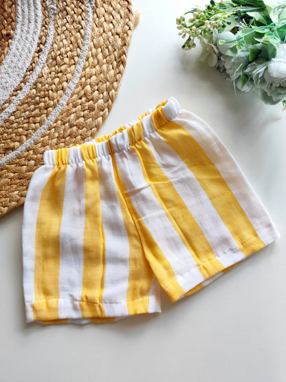 Muslin Trousers - Yellow Stripes