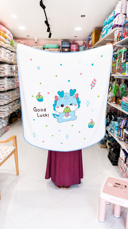 Crinkled Muslin Blanket (6Layered) ( Random Prints )