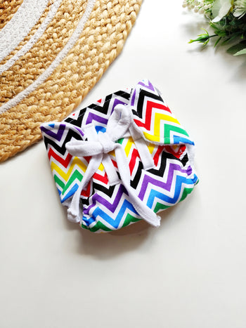 Multi Zigzag Print dry feel Nappy