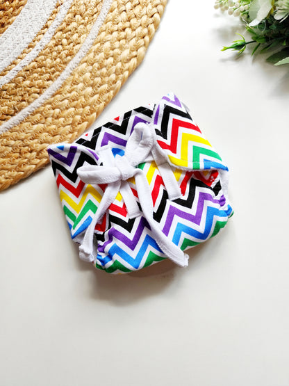 Multi Zigzag Print dry feel Nappy