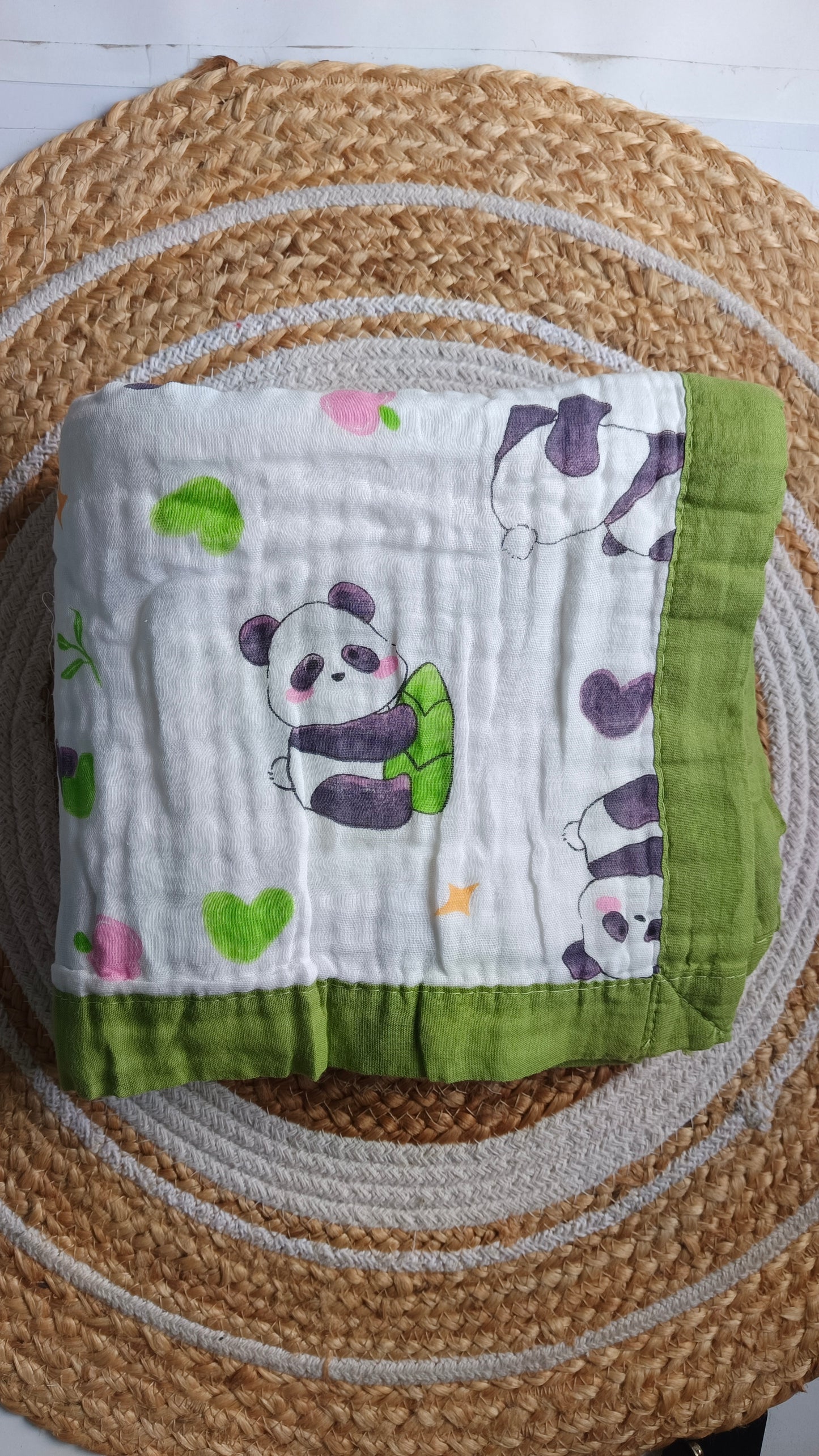 Crinkled Muslin Blanket - White (6 Layered)