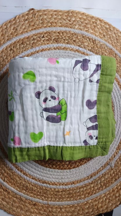 Crinkled Muslin Blanket - White (6 Layered)