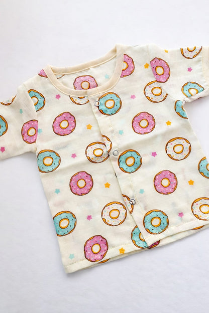 Muslin Half Sleeve Jablas ( 0 - 3 M) - Donuts