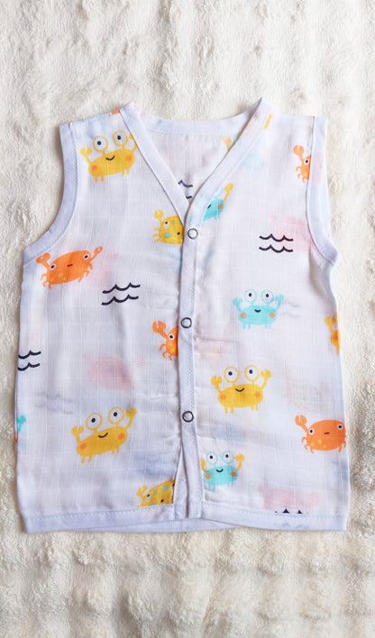 Muslin Button Jablas - Crab