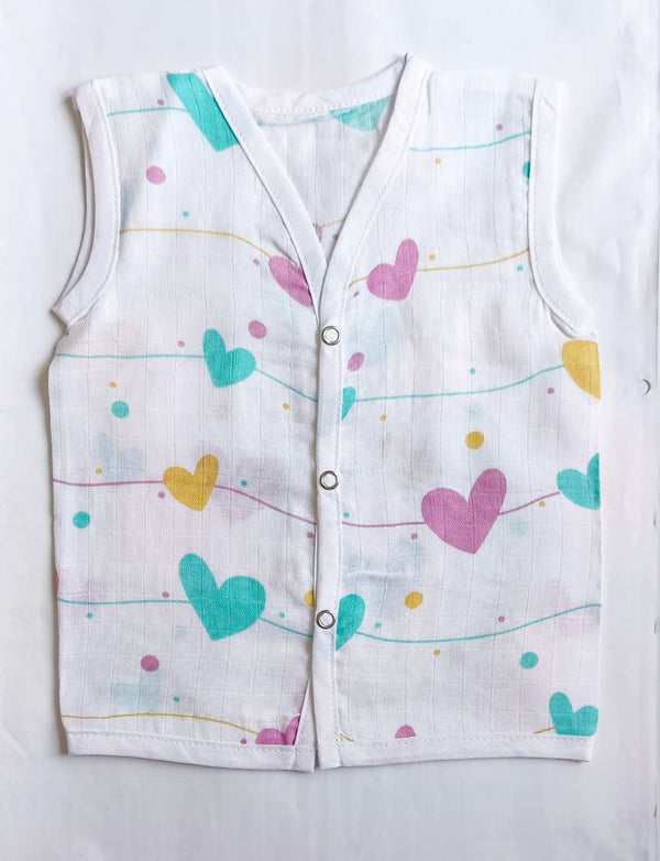 Muslin Button Jablas - Heart
