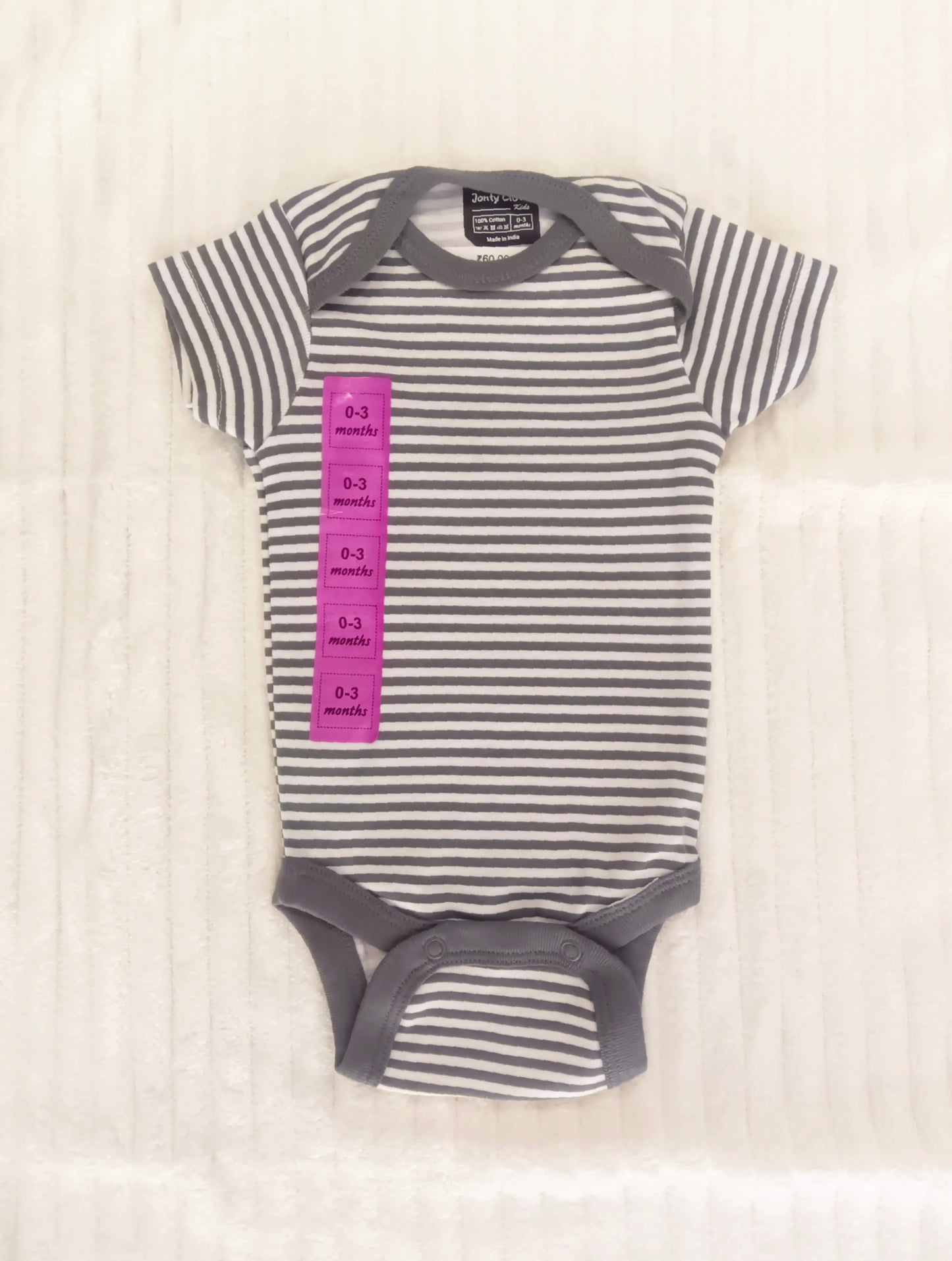 Onesies - grey stripes