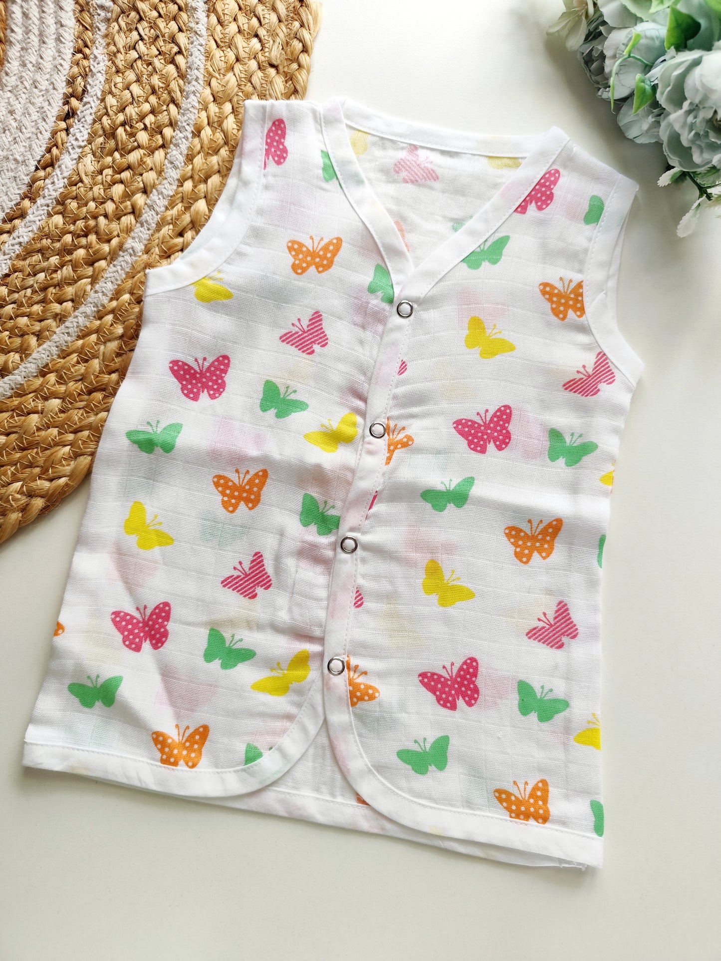 Muslin Jabla – Butterfly Print
