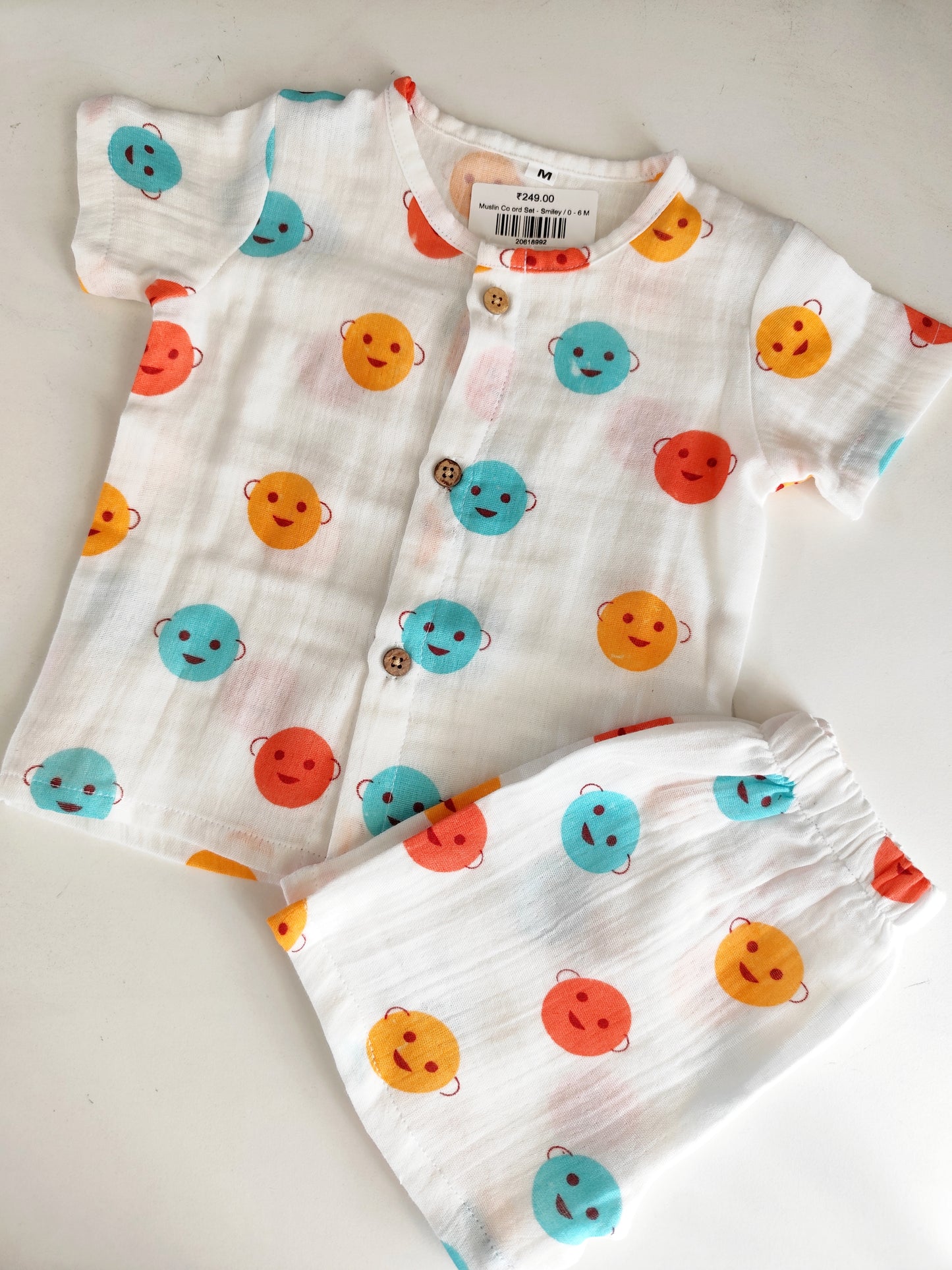 Muslin Co ord Set - Smiley