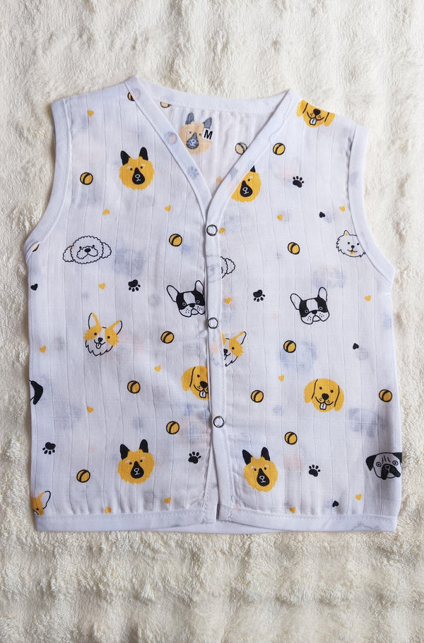 Muslin Button Jablas - Dog