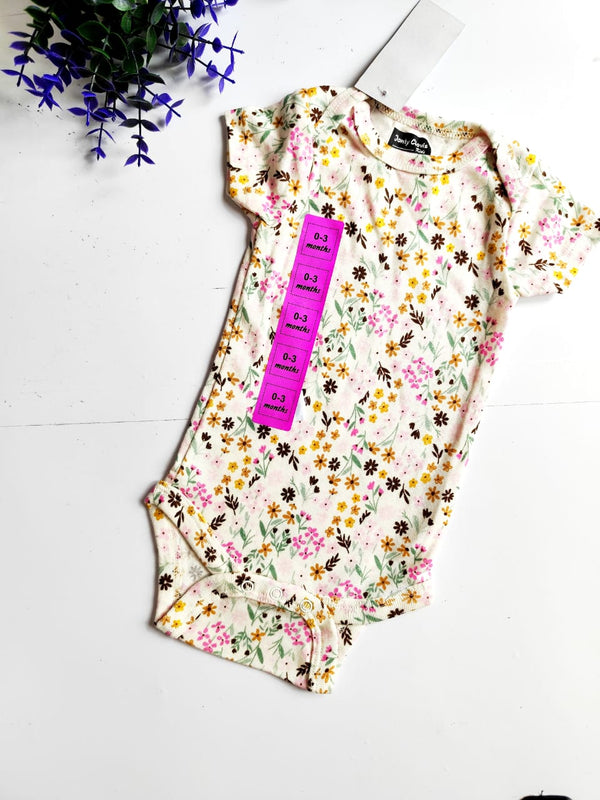 Onesies - White Multi Floral